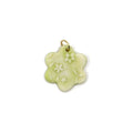 Cherry Blossom Flower Porcelain Charm in Bright Green