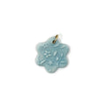 Cherry Blossom Flower Porcelain Charm in Turquoise