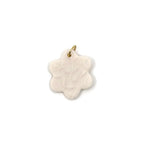 Cherry Blossom Flower Porcelain Charm in White