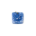 Florentine Square Porcelain Charm in Cobalt