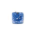 Florentine Square Porcelain Charm in Cobalt