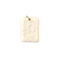 Florentine Rectangle Porcelain Charm in White