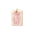 Florentine Rectangle Porcelain Charm in Pink