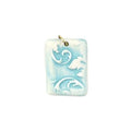 Florentine Rectangle Porcelain Charm in Turquoise