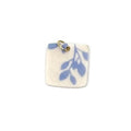 Square Willow Porcelain Charm in Light Blue