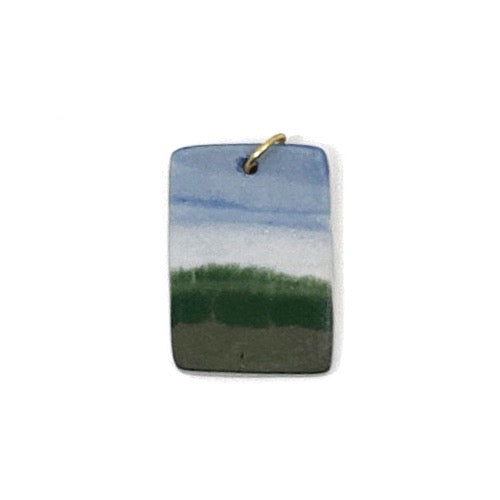 Vertical Landscape Porcelain Charm